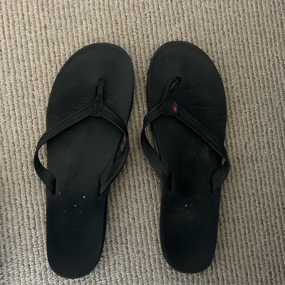 Rainbow Black Women's Sandals